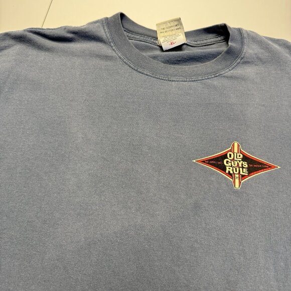 Vintage Old Guys Rule T Shirt Mens XL 22.5x26.5 Y2K Long Sleeve Surf Surfing - Picture 5 of 9